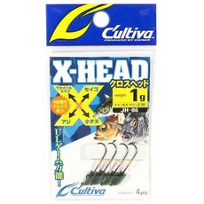 C'ultiva JH 86 X HEAD 彈頭型汲鉤頭 流彈丸 Jighead 子彈型 鉛頭鉤 汲頭鉤 根魚 根釣 歐娜, 4個, 1組