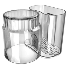 壁掛式牙刷架, 2入組, PS + 壓克力材質, 黑曜晶/透光白可選, 1組