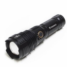 브론코 LED 후레쉬 손전등 충전식 줌라이트 XHP70, 배터리 없음, 1개