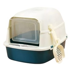 高精寵物 全罩式貓砂盆, 1個, 綠色