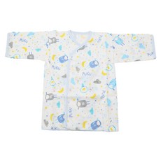 PUKU 藍色企鵝 紗布印花肚衣, 100%棉 50cm 台灣製, 水眠羊