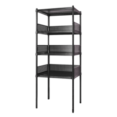 dayneeds 日需百備 極致美學烤漆層架 含圍籬4組, 黑色, 5層