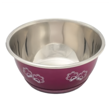 Durapet 輕食尚不銹鋼寵物防滑碗, 漾粉, 1個