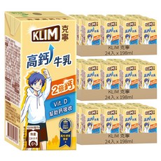 KLIM 克寧 高鈣成長牛乳, 198ml, 72入