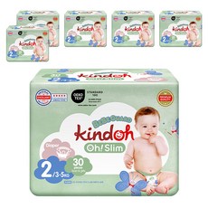 kindoh Oh! Slim Bebeguard優質超薄黏貼型尿布, 第2階段, 180片