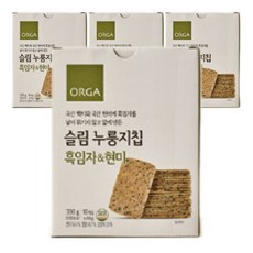 ORGA WHOLE FOODS 黑芝麻&糙米鍋巴薄脆餅 10包入, 330g, 4盒