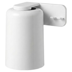 이고다 마그네틱 무타공 칫솔걸이 자석 양치컵, 퓨어 화이트, 1세트