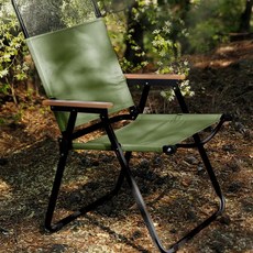 理享家 house+ 克米特折疊椅 標準款櫸木手把 戶外休閒便攜, 黑管 + 綠布, 1個