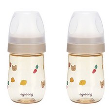 agabang PPSU印花奶瓶, 單色, 180ml, 2個