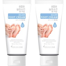 수안수 실크 스킨 온천수 풋크림, 2개, 100g