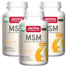 Jarrow FORMULAS 賈羅公式 MSM素食膠囊, 200顆, 3罐