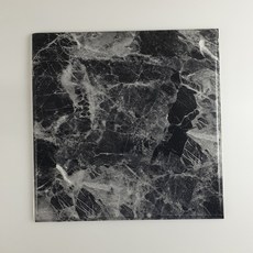 Ggumi 自黏式大理石泡棉壁貼 28 x 28 cm, 真實黑, 40個