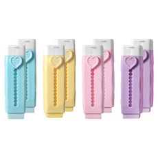 2Youngdesign 愛心滑動橡皮擦4件組, 混合顏色, 2套