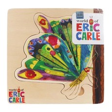 MARUKA Eric Carle 艾瑞克·卡爾 蝴蝶生長拼圖, 木質玩具, 適合2歲或以上, 1盒