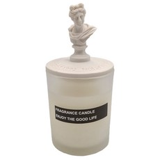 LONGFINE 朗氛 植物精油 雕像香氛大豆蠟蠟燭 阿波羅 英梨小蒼蘭, 1個