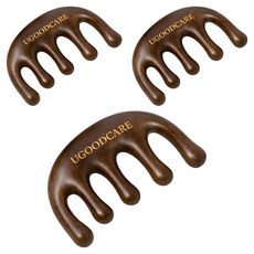 Yougoodcare 木質頭皮刮痧按摩器, 3個, 單一顏色