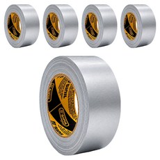 신일테이프 초강력 면테이프 48mm x 25m, 그레이, 5개