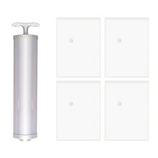 7層高密度衣物壓縮袋 70*100cm 4入+專用抽氣筒, 1組