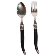 장네론 라귀올 선물패키지 디너 세트, 블랙, 스푼+포크+선물 패키지 박스, 1세트