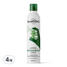만토바 엑스트라버진 올리브오일 스프레이 로즈마리, 200ml, 4개