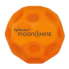 Waboba MoonShine 發光月球彈力球, 5歲以上適用, 橘色, 1個