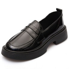 어바웃슈 여성용 라운드 토 통굽 플랫폼 페니 로퍼 TSP1622