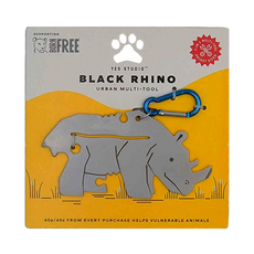 YES STUDIO 7合1黑犀牛造型隨身工具卡, 123 x 75 x 2mm 103g, 1個