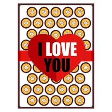 LivingDA 巧克力盒 縱向型求婚掛布, 黃色的