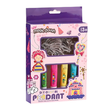 love color 樂彩森林 DIY塗色吊飾 魔法公主套裝, 3歲以上兒童適用, 黃色 + 綠色 + 藍色 + 粉色, 1個