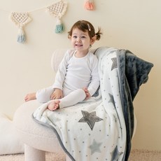 izari 孩童用雙面超細纖維毛毯, 星星款