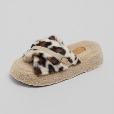 CHAAKAN SHOES 女款Moral羊羔毛交叉毛絨拖鞋 WTACR4h1105