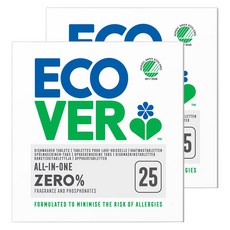 ecover 宜珂 洗碗機專用洗碗錠 Set 25顆, 無添加低敏, 820g, 2盒