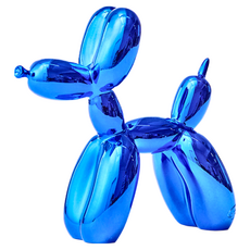 Green Tree Products 大型氣球狗 高光澤電鍍樹脂, 25 x 9 x 25cm, 深藍色