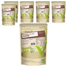 Vilson 米森 有機砂糖 無添加防腐劑、人工香料及色素 無添加抗凝結劑 來自純淨無汙染農場, 450g, 6包