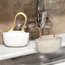 MONACO OLIVE Tinkerbelt 海綿/菜瓜布架 2件組, 黃白色, 駝色, 1套