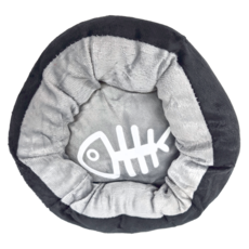 毛皇上 蛋塔窩 貓狗通用寵物床 短毛絨, 灰黑色, 1個