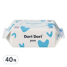 도리도리 퓨어물티슈 리필형, 40g, 100매, 40개