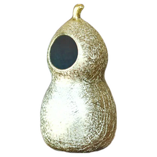 佐和陶瓷 金彩瓢形S花器 - 日本製