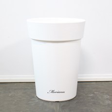 MORIANN Unique 圓形塑膠花盆, 白色, 1個