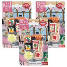 Iwako 造型橡皮擦 咖啡店 Set, 3組