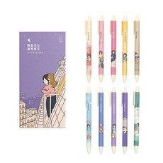 Pinkfoot Bori日常主題原子筆 0.38mm 10款組, 混色, 1組