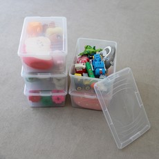 IRIS OHYAMA 愛麗思歐雅瑪 簡約塑膠收納盒, 透明, 5個