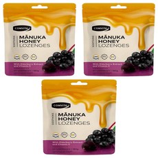 COMVITA 康維他 麥蘆卡蜂蜜潤喉糖 接骨木莓 12顆, 54g, 3包