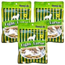 Bone Plus 雙頭潔牙骨牛奶S(110g/袋)3入 | 狗狗潔牙零食 | 小型犬適用 | 牛奶口味 | 無生皮, 牛奶