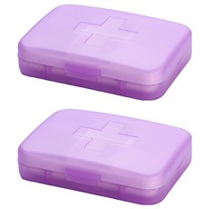 특별한 상점 휴대용 여행용 약통 미니약상자 큐브 바이올렛, 2개