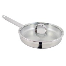 SILAMPOS 海洋單把平底鍋 附蓋 24cm (#316不鏽鋼) 適用於瓦斯爐/鹵素爐/電磁爐/電爐/紅外線爐, 1個