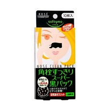 KOSE 高絲 softymo 絲芙蒂 女用粉剌清潔貼布 Set 角栓清潔鼻貼 含植物性保濕成份 及皮脂吸附, 10枚, 1盒