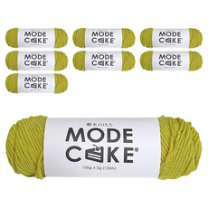 니뜨 모드 케이크 뜨개실 100g, 8개, 연두