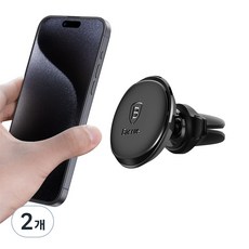 Baseus 倍思 磁吸出風口手機支架, 2個, 黑色