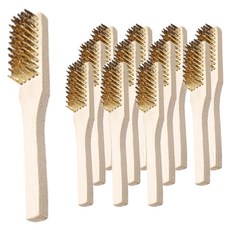 World Clean 木柄鋼絲刷 特大號, 混色, 12個